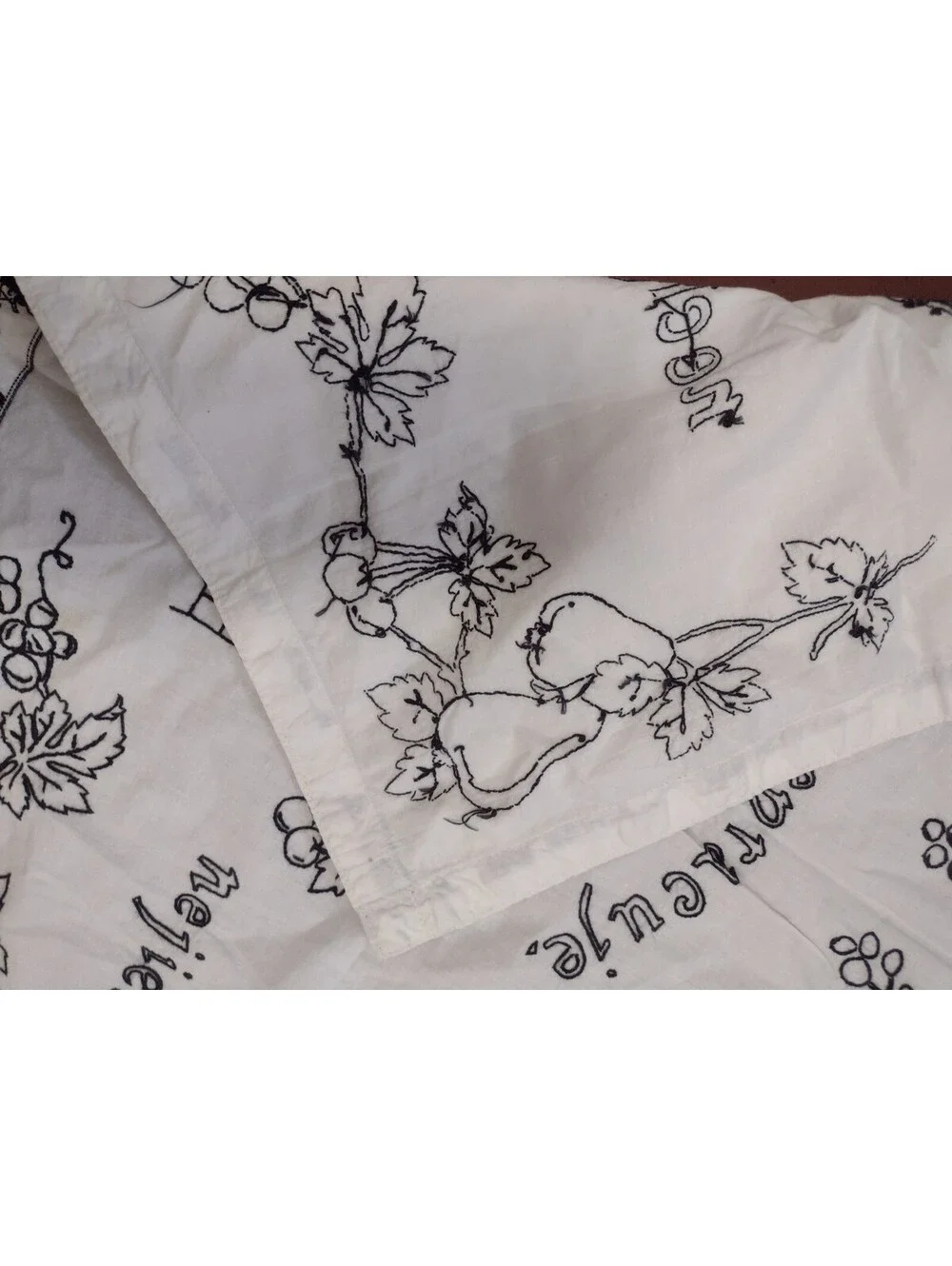 Vintage Slovak Embroidered Kitchen Wall Cloth Folk Art Proverb Textile